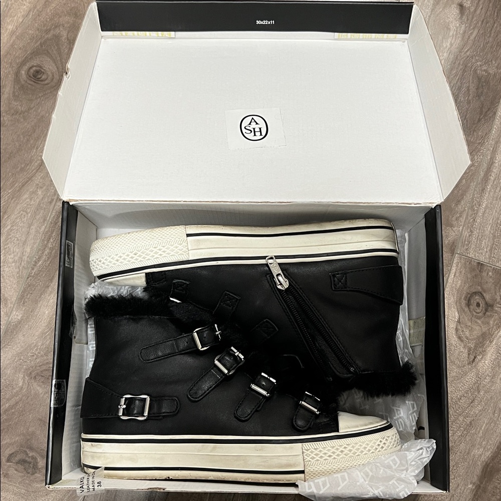 🔥🔥ASH – Valko High Top Sneaker - BLACK/BLACK / 38 - Picture 6 of 16